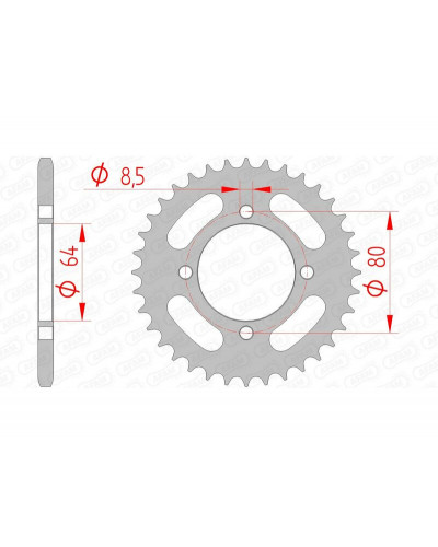 Couronne Moto AFAM Couronne AFAM 41 dents acier pas 420 type 12101 Yamaha