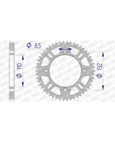 Couronne Moto AFAM Couronne AFAM 47 dents alu pas 428 type 72102 KTM SX