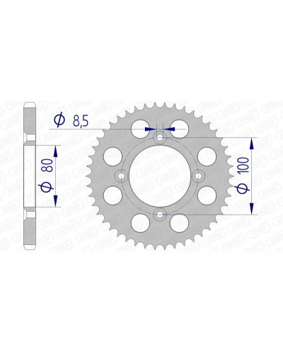 Couronne Moto AFAM Couronne AFAM 50 dents alu pas 428 type 11110 Honda CRF100F