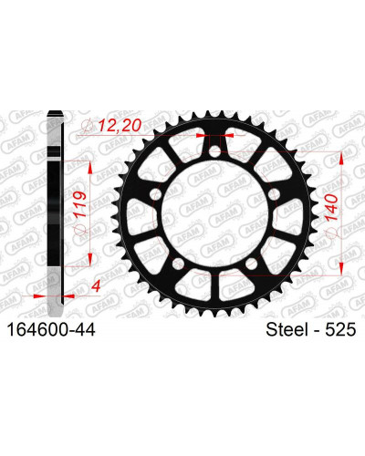 Couronne Moto AFAM Couronne AFAM acier standard 164600 - 525