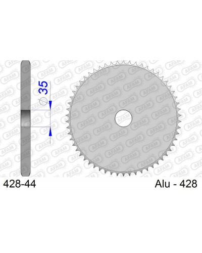 Couronne Moto AFAM Couronne AFAM aluminium 428 - 428