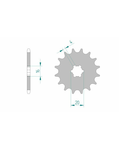 Pignon Moto AFAM Pignon AFAM 13 dents acier anti-boue type 30100 pas 420