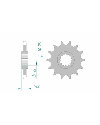 Pignon Moto AFAM Pignon AFAM 15 dents acier type 24602 pas 525 KAWASAKI ZR 750 Zephyr