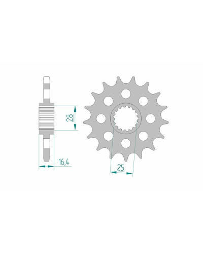 Pignon Moto AFAM Pignon AFAM 15 dents acier type 61800 pas 525 KTM 950 Adventure S