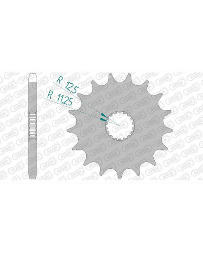 Pignon Moto AFAM Pignon AFAM 16 dents acier pas 525 type 88900