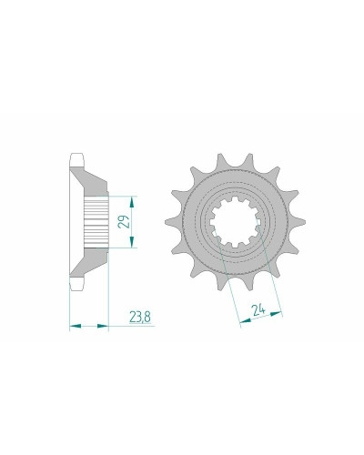 Pignon Moto AFAM Pignon AFAM 17 dents acier type 24806 pas 530 KAWASAKI ZZR 1100 ZX 1100