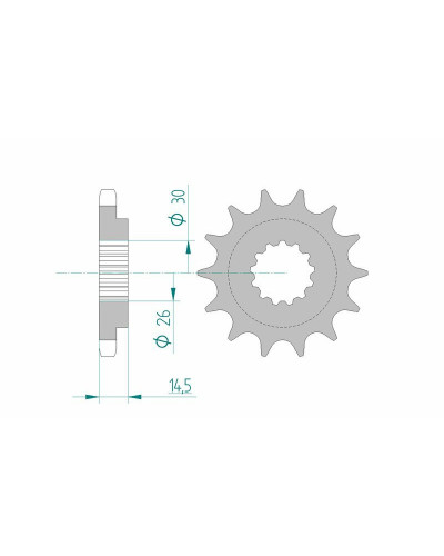 Pignon Moto AFAM Pignon AFAM 18 dents acier type 20801 pas 530 HONDA CBX 1000