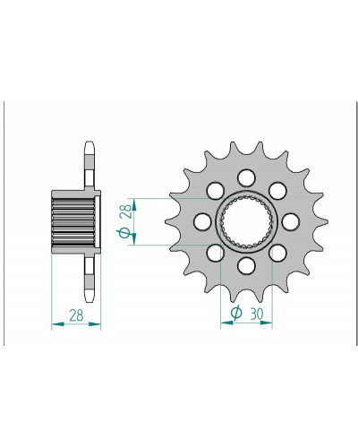 Pignon Moto AFAM Pignon AFAM 18 dents acier type 37601 pas 525 APRILIA NA 850 Mana