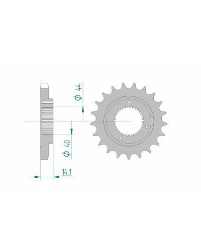 Pignon Moto AFAM Pignon AFAM 21 dents acier type 94602 pas 530 HARLEY DAVIDSON XLH 883 5 speed Sportster