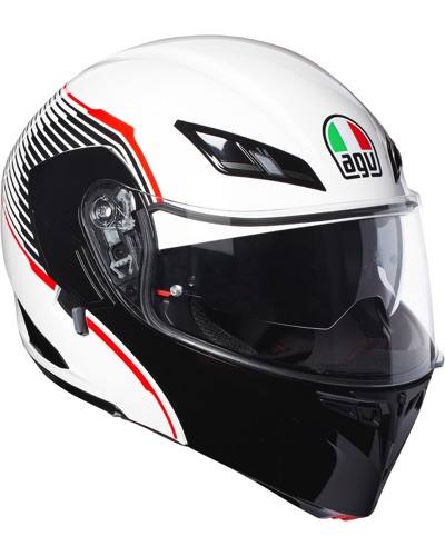 Casque Modulable Moto AGV Compact Vermont blanc-rouge