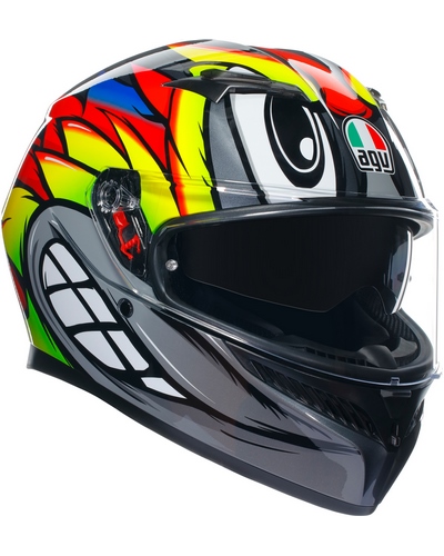 Casque Intégral Moto AGV K3 Birdy 2.0 jaune-rouge