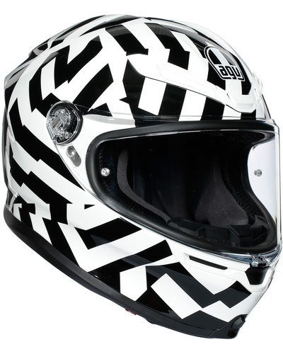 Casque Intégral Moto AGV K6 Secret noir-blanc