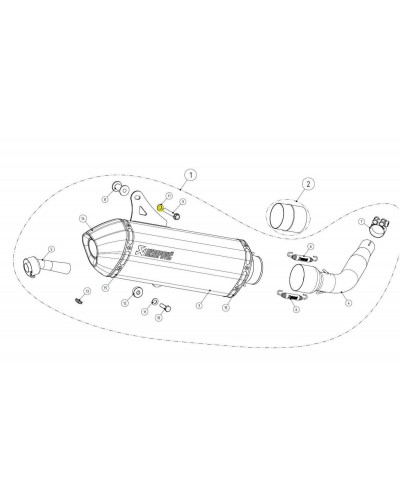 Echappement diversv AKRAPOVIC AKRA WASHER P-DR4