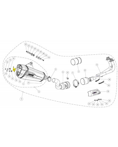 Echappement diversv AKRAPOVIC BRACKET Echappement diversv AKRAPOVIC BRACKET