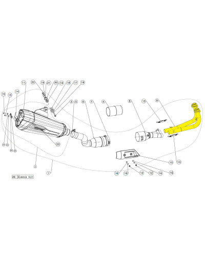 Echappement diversv AKRAPOVIC HEADER SET SS Echappement diversv AKRAPOVIC HEADER SET SS