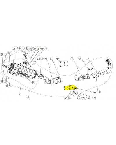 Echappement diversv AKRAPOVIC HEAT SHIELD SS Echappement diversv AKRAPOVIC HEAT SHIELD SS