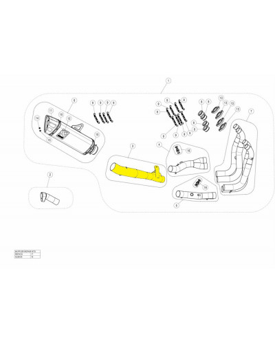 Echappement diversv AKRAPOVIC LINK PIPE SS HAYABUSA