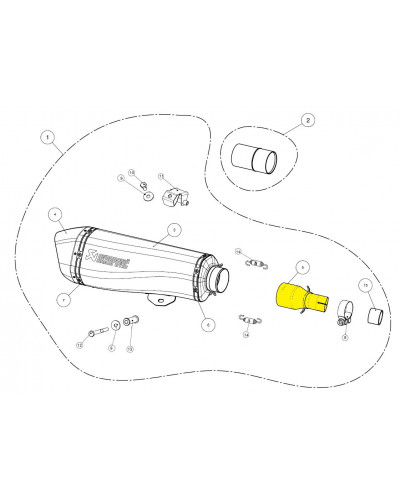 Echappement diversv AKRAPOVIC LINK PIPE SS Echappement diversv AKRAPOVIC LINK PIPE SS