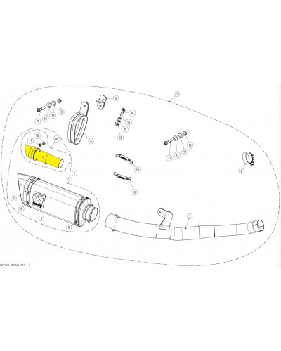Echappement diversv AKRAPOVIC NOISE INSERT