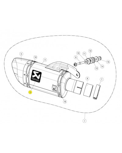Echappement diversv AKRAPOVIC STICKER AL SUZUKI