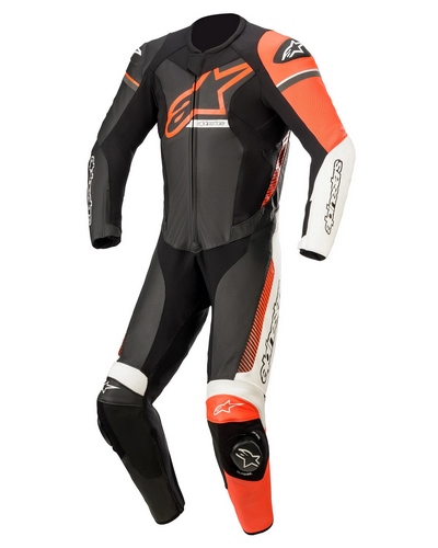 Combinaison Cuir Moto ALPINESTARS cuir GP Force Phantom noir-rouge