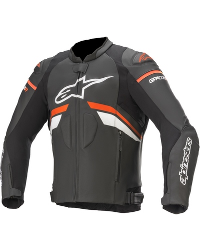 Blouson Cuir Moto ALPINESTARS cuir GP Plus R v3 noir-rouge