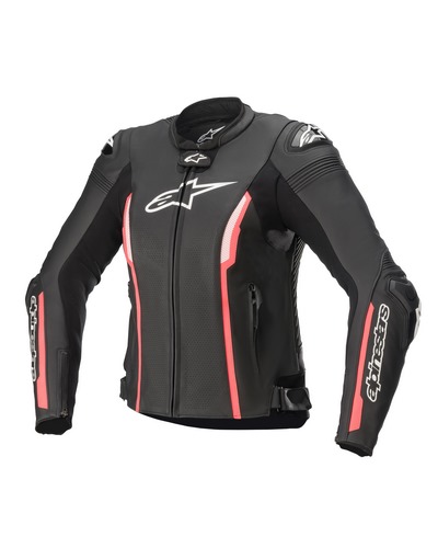 Blouson Cuir Moto ALPINESTARS cuir Stella Missile V2 noir-rose