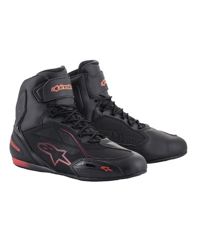 Baskets Moto ALPINESTARS Faster 3 Drystar® noir-rouge fluo