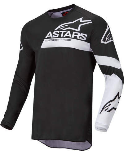 Maillot Moto Cross ALPINESTARS Fluid Chaser noir-blanc