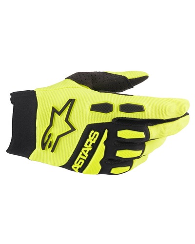 Gants Moto Cross ALPINESTARS Full Bore noir-jaune fluo