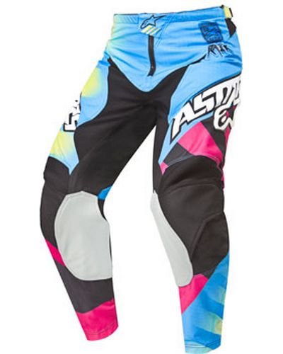 Pantalon Moto Cross ALPINESTARS Racer Braap kid bleu-rose