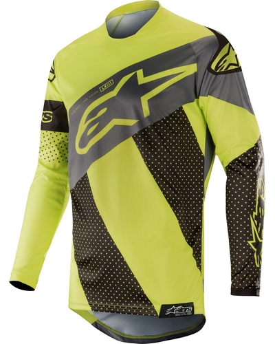 Maillot Moto Cross ALPINESTARS Racer Tech Atomic noir-jaune fluo