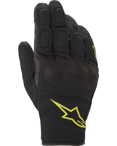 Gants Moto Mi-Saison ALPINESTARS S-Max Drystar noir-jaune fluo