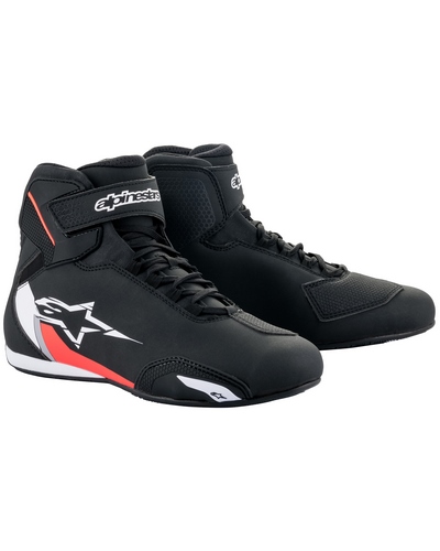 Baskets Moto ALPINESTARS Sektor noir-blanc-rouge