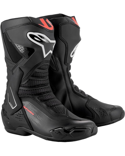 Bottes Moto Racing ALPINESTARS SMX-6 V3 noir-rouge fluo
