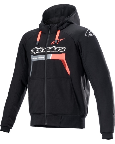 Blouson Moto Été ALPINESTARS SWEAT Chrome Ignition noir-rouge