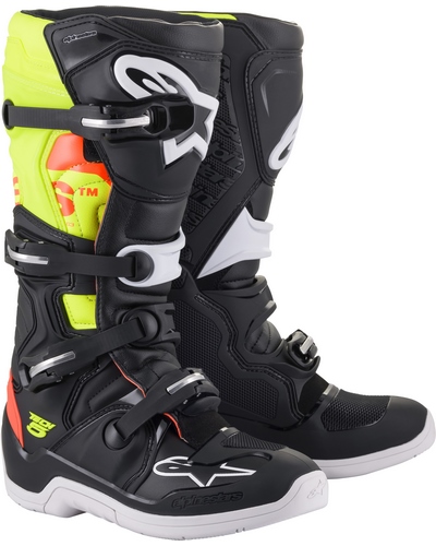 Bottes Moto Cross ALPINESTARS Tech 5 noir-jaune fluo