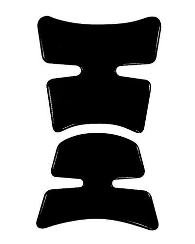 Stickers Réservoir Moto ASAP Protége réservoir double noir miroir