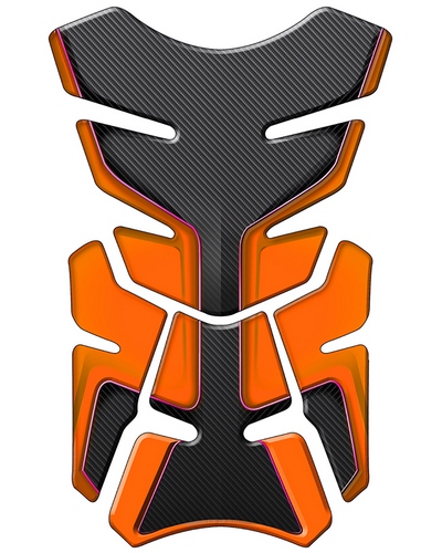 Stickers Réservoir Moto ASAP Protége réservoir Fab-M carbone-orange