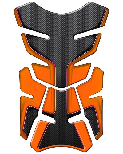 Stickers Réservoir Moto ASAP Protége réservoir Fab-M carbone-orange