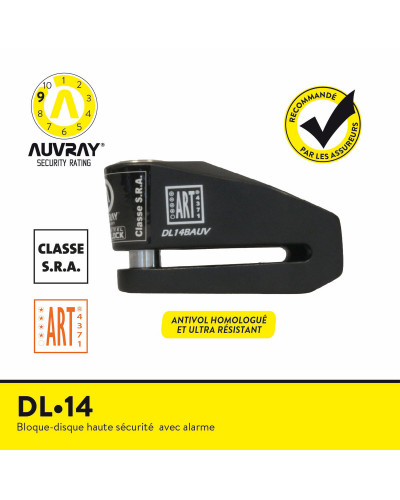 Bloque Disque Moto AUVRAY Bloc Disque DL14 SRA noir Bloque Disque Moto AUVRAY Bloc Disque DL14 SRA noir