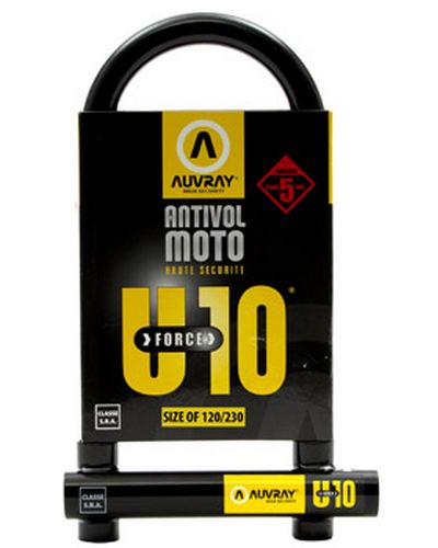 Antivol en U Moto AUVRAY FORCE 10 DF 120/230 SRA