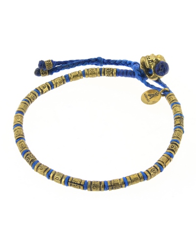 AZZKARA  Bracelet Femme Daemon bleu-or