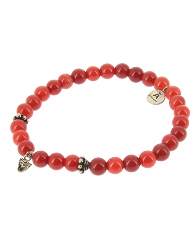 Bracelet Motard AZZKARA Bracelet Femme Saba rouge