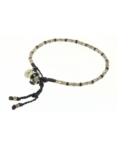 Bracelet Motard AZZKARA Bracelet Homme Daemon noir-argent Bracelet Motard AZZKARA Bracelet Homme Daemon noir-argent