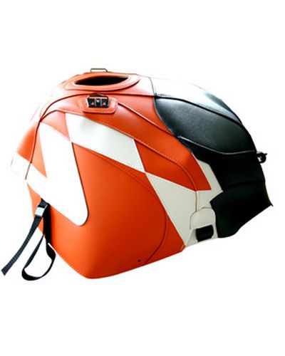 Protège Reservoir Moto Sur Mesure BAGSTER Aprilia RSV 1000 R/Factory 2006 noir-orange-blanc