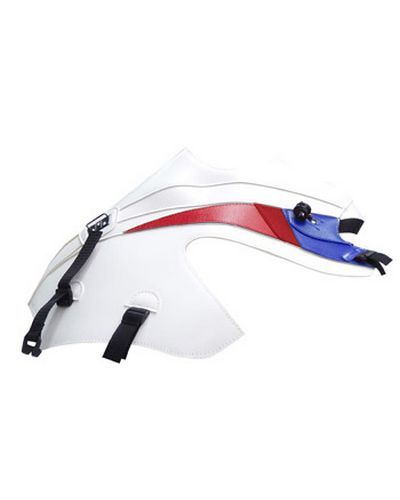 Protège Reservoir Moto Sur Mesure BAGSTER BMW R 1200 GS 2012 blanc-deco gitane-marine