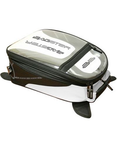 Sacoche Moto Aimantée BAGSTER GRAVITY EVO 16-25 Litres NOIR / BLANC