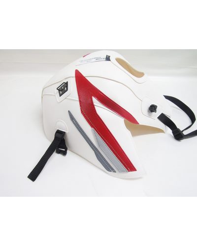 Protège Reservoir Moto Sur Mesure BAGSTER Honda CB 500 F 2013-15 blanc-rouge-gris clair