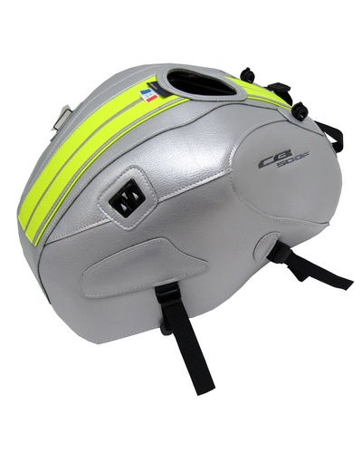 Protège Reservoir Moto Sur Mesure BAGSTER Honda CB 500 F 2018 argent-deco jaune fluo